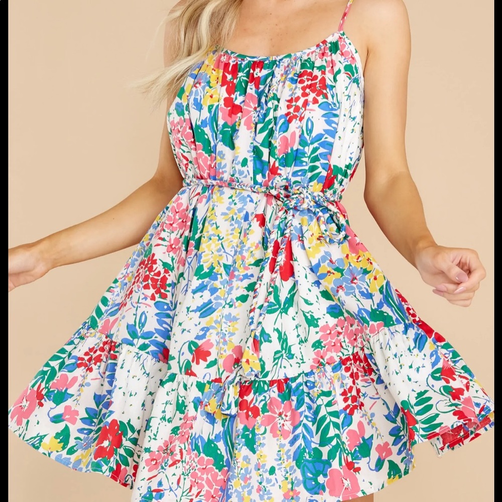 Floral garden swing dress